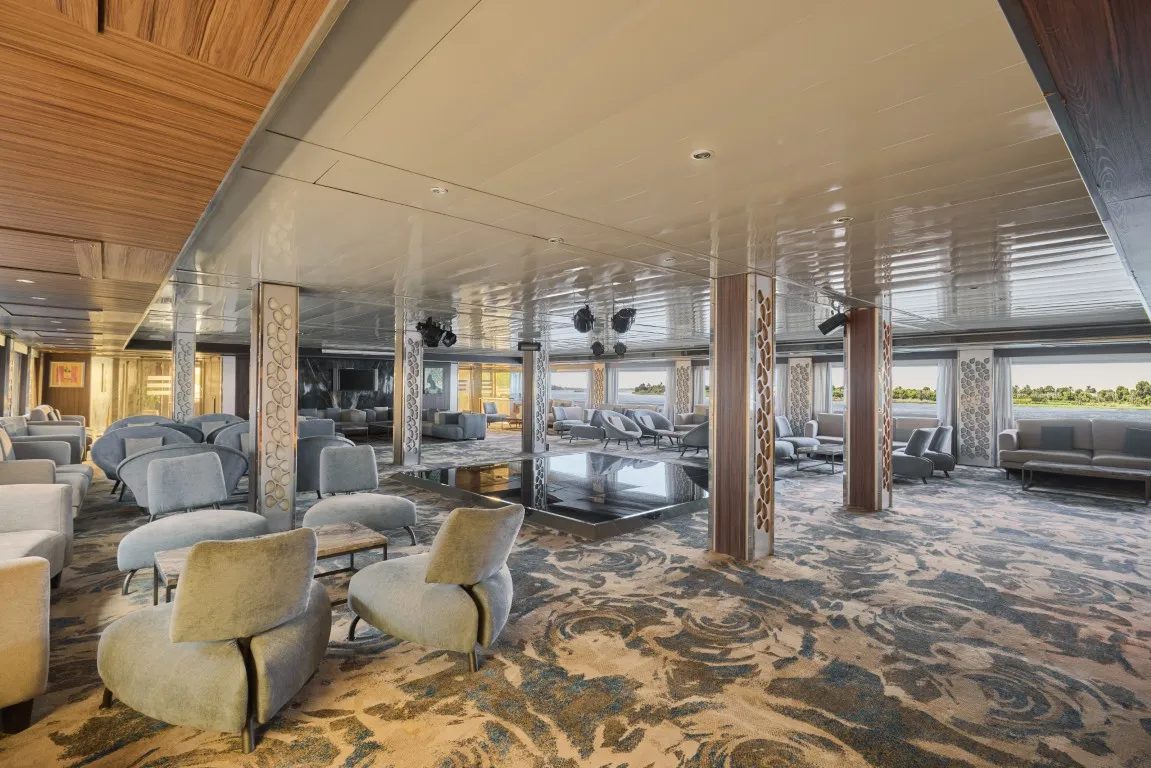 Lounge aboard the Blue Shadow IV Nile Cruise Nile cruise